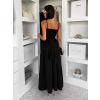 Čierne dlhé elegantné tvarujúce šaty DOROTA (Veľkosť ONESIZE)
