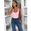 Růžové elastické stahující basic body ELYRO (Veľkosť M/L)