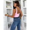 Růžové elastické stahující basic body ELYRO (Veľkosť M/L)