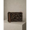 Béžová leopardí elegantní mini kabelka psaníčko RAVESSA (Veľkosť ONESIZE)