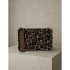 Béžová leopardia elegantná mini kabelka listová kabelka RAVESSA (Veľkosť ONESIZE)