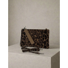 Béžová leopardia elegantná mini kabelka listová kabelka RAVESSA (Veľkosť ONESIZE)