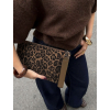Béžová leopardia elegantná mini kabelka listová kabelka RAVESSA (Veľkosť ONESIZE)