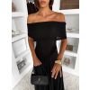 Černé variabilní společenské šifónové dlouhé šaty GURGO (Veľkosť ONESIZE)
