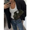 Khaki stylová mini malá kabelka IVERONA (Veľkosť ONESIZE)