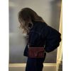 Vínová broušená kožená mini cross body kabelka TALVORIA (Veľkosť ONESIZE)