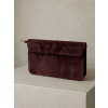 Vínová brúsená kožená mini cross body kabelka TALVORIA (Veľkosť ONESIZE)