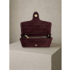 Vínová brúsená kožená mini cross body kabelka TALVORIA (Veľkosť ONESIZE)