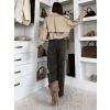 Tmavě šedé wide leg široké džíny ZORELY (Veľkosť L)
