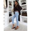 Svetlomodré basic mom fit džínsy ELIVORA (Veľkosť L)