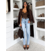 Svetlomodré basic mom fit široké džínsy NORELLERE (Veľkosť L)