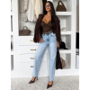 Svetlomodré basic mom fit široké džínsy NORELLERE (Veľkosť L)