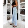 Svetlomodré basic mom fit široké džínsy NORELLERE (Veľkosť L)