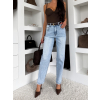 Svetlomodré basic mom fit široké džínsy NORELLERE (Veľkosť L)