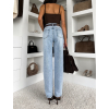 Svetlomodré basic mom fit široké džínsy NORELLERE (Veľkosť L)