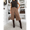 Hnedé elegantné culotte nohavice kraťasy NIMELLAE (Veľkosť M/L)