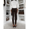Tmavo hnedé elegantné tvarujúce legíny WINKYA na gumu (Veľkosť M/L)