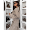 Béžová elegantná krátka bundička kabátik FROKOT (Veľkosť M/L)