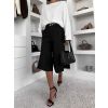 Černé elegantní culotte kraťasy NIMELLAE (Veľkosť M/L)