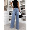 Světle modré wide leg široké basic džíny LUNIMI (Veľkosť L)