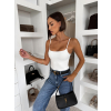 Biele elastické basic body WINNIEA na ramienka (Veľkosť M/L)