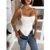 Biele elastické basic body WINNIEA na ramienka (Veľkosť M/L)