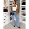 Bílé elegantní krajkové body ORVELLA s výstřihem (Veľkosť ONESIZE)