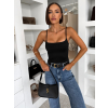 Čierne elastické basic body WINNIEA na ramienka (Veľkosť M/L)