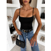 Čierne elastické basic body WINNIEA na ramienka (Veľkosť M/L)
