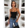 Čierne elastické basic body WINNIEA na ramienka (Veľkosť M/L)
