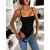 Čierne elastické basic body WINNIEA na ramienka (Veľkosť M/L)