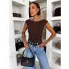 Tmavo hnedé elastické basic elastické body PIPALA (Veľkosť ONESIZE)