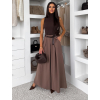 Tmavo hnedý elegantný rolák top BRIARA (Veľkosť ONESIZE)