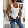 Biele tvarujúce elastické basic body AMALIO (Veľkosť ONESIZE)