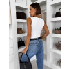 Biele tvarujúce elastické basic body AMALIO (Veľkosť ONESIZE)