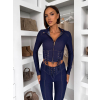 Modrý denim štýlový komplet RELIEFA (Veľkosť M/L)