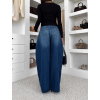 Modré trendy wide leg široké džínsy MOCHIA (Veľkosť L)