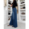 Modré trendy wide leg široké džínsy MOCHIA (Veľkosť L)