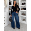 Modré trendy wide leg široké džínsy MOCHIA (Veľkosť L)