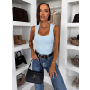 Modré tvarujúce elastické basic body AMALIO (Veľkosť ONESIZE)