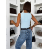 Modré tvarujúce elastické basic body AMALIO (Veľkosť ONESIZE)