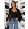 Modré wide leg trendy extra dlhé široké džínsy ASTERIA (Veľkosť L)