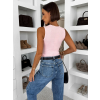 Ružové tvarujúce elastické basic body AMALIO (Veľkosť ONESIZE)