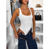 Biele bavlnené basic body LIBERTO (Veľkosť ONESIZE)