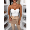Biele elastické basic korzetové body LAFITA (Veľkosť M/L)