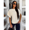 Biely elegantný pohodlný oversize svetrík BELLISIMA (Veľkosť ONESIZE)
