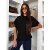 Černý elegantní pohodlný oversize svetřík BELLISIMA (Veľkosť ONESIZE)