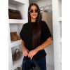 Černý elegantní pohodlný oversize svetřík BELLISIMA (Veľkosť ONESIZE)