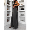 Kaki wide leg extra široké džínsy LUVINA (Veľkosť L)