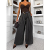 Kaki wide leg extra široké džínsy LUVINA (Veľkosť L)